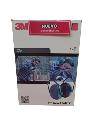 3M Peltor X1A Protector de Orejas Auditivo Talla SML Negra/Verde de segunda mano — Bueno