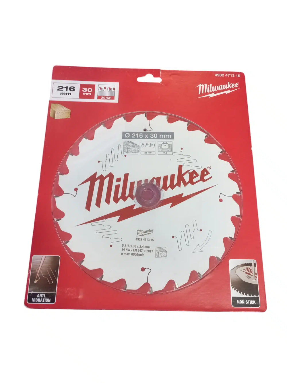 Milwaukee 4932471315 216mm 30mm 24HW Hoja de corte para Ingletadora Blanca de segunda mano · Sierras — Bueno