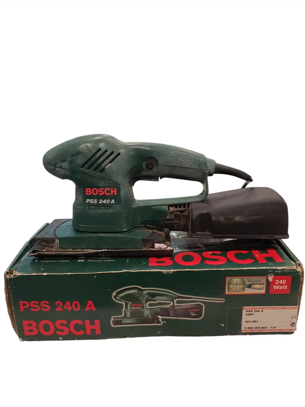 Bosch PSS 240 A Lijadora Orbital Verde Segunda Mano de segunda mano · Lijadoras