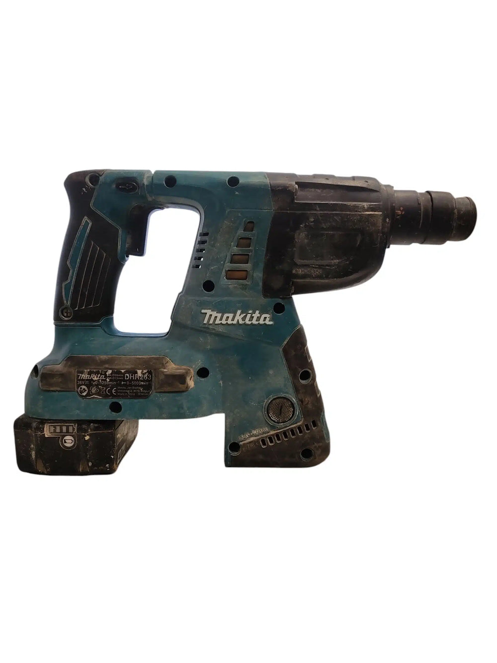 Makita DHR263Z Martillo Perforador + 2 Baterías 18v 4.0aH + Cargador Verde Segunda Mano de segunda mano · Martillos y percutores — Bueno
