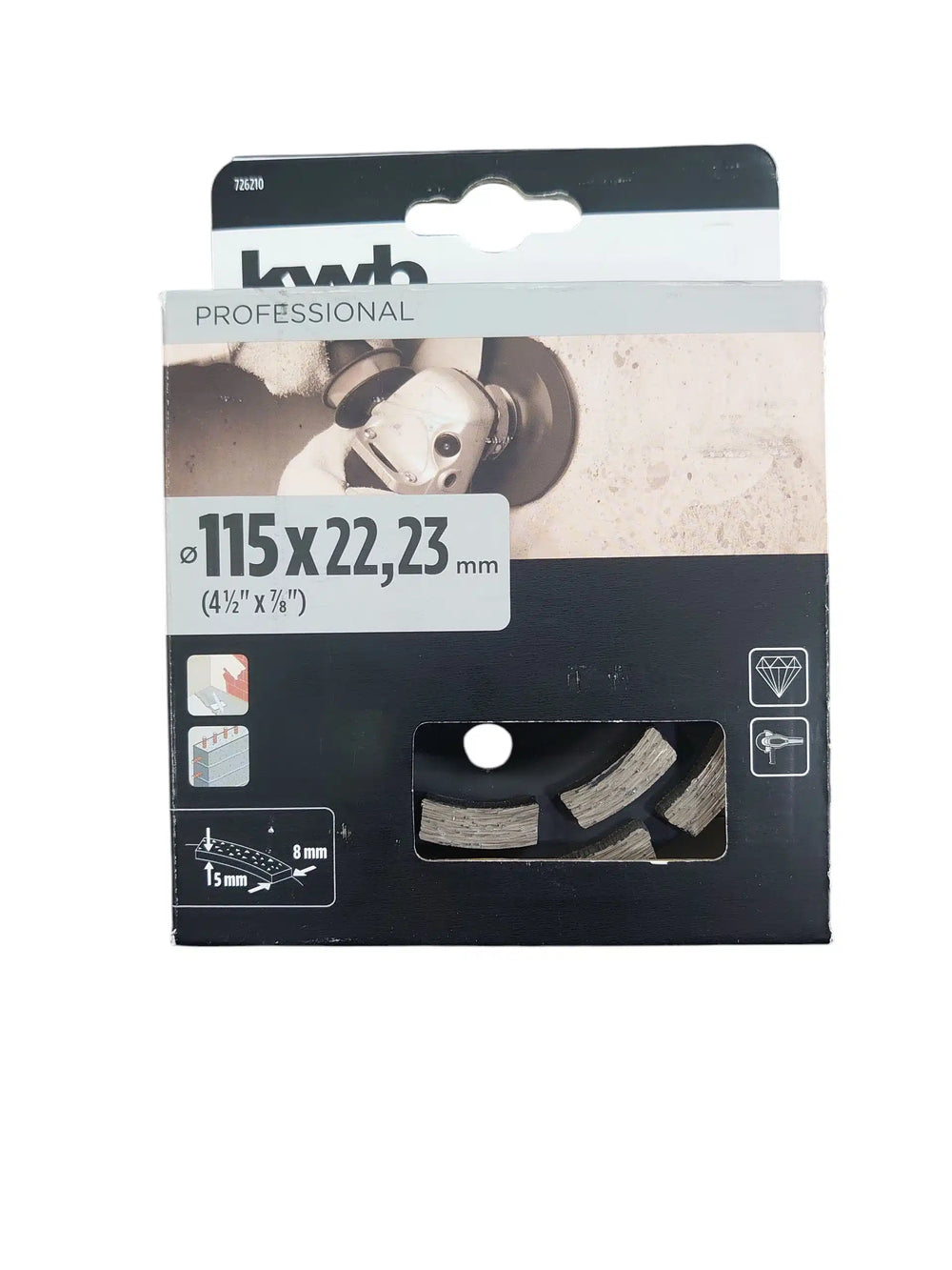 Plato Diamante Doble Pista KWB 115 x 22,23mm de segunda mano — Bueno