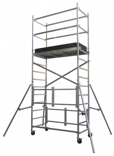 Alquiler de torre andamio de aluminio móvil 2,50x1,35m altura 8,20m de segunda mano en Herramientas Usadas