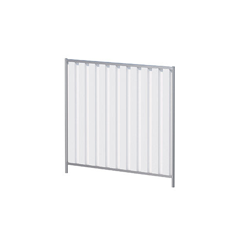 Valla opaca blanca 2,16 × 2,0 m con pie de goma | Alquiler para obra y eventos
