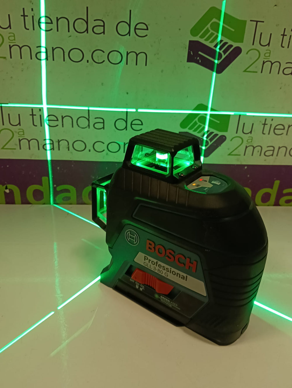 NIVEL LASER PROFESSIONAL GLL 3-80 G BOSCH de segunda mano · Medición — Bueno