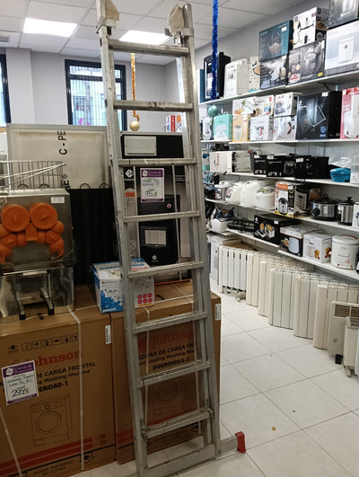 ESCALERA ALUMINIO FARAONE 8 PELDAÑOS EXTENSIBLE de segunda mano — Bueno