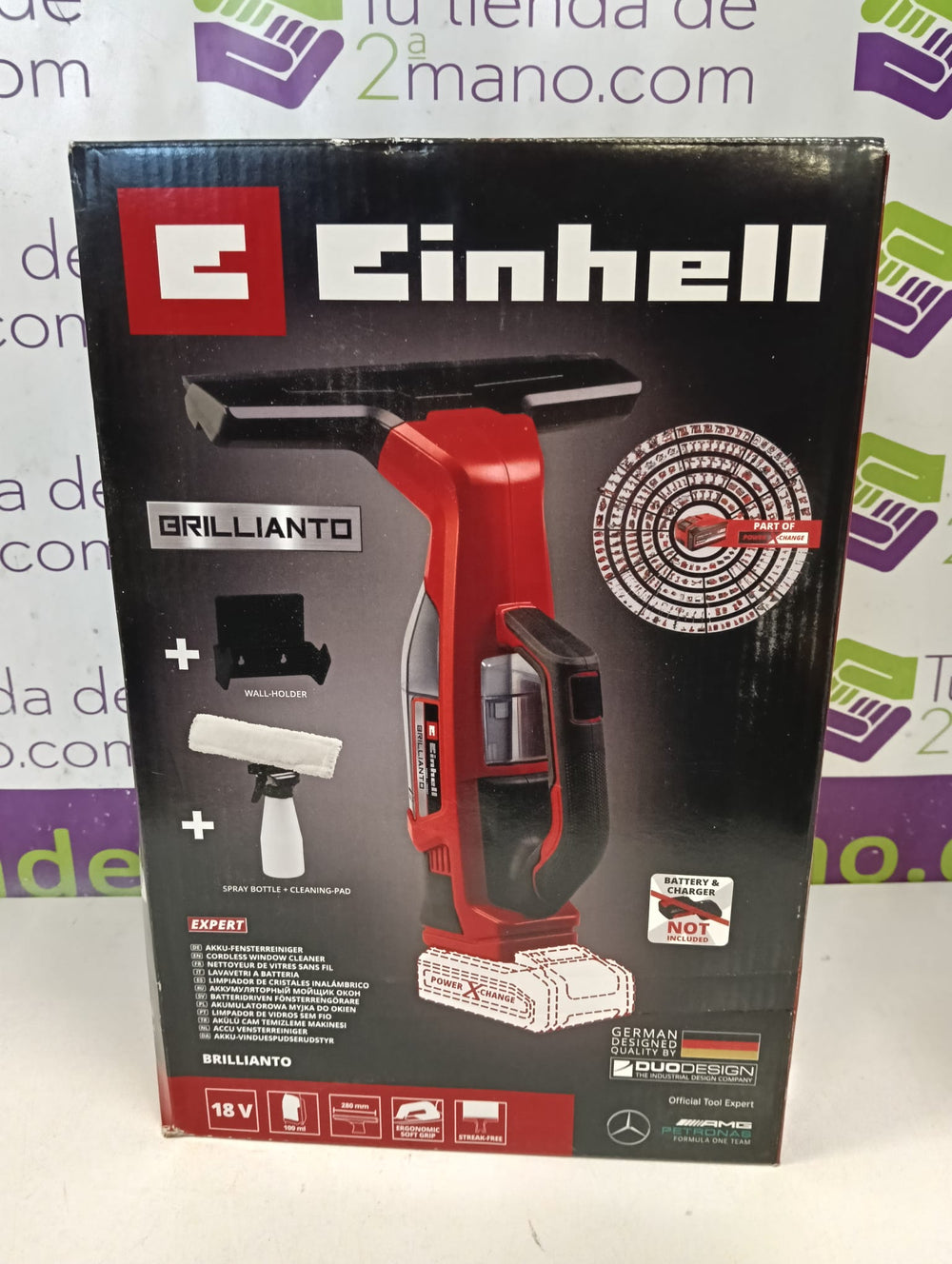 LIMPIADOR CRISTALES EINHELL BRILLIANTO 18V 3437100 de segunda mano — Como nuevo