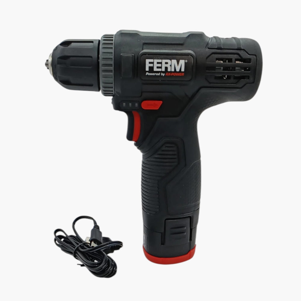 ATORNILLADOR FERM CDM1183 CON BATERIA + CABLE DE CARGA de segunda mano · Atornilladores — Como nuevo