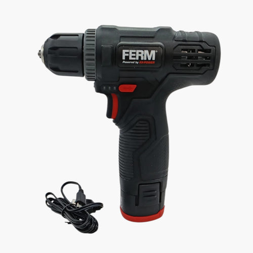 ATORNILLADOR FERM CDM1183 CON BATERIA + CABLE DE CARGA de segunda mano · Atornilladores — Como nuevo