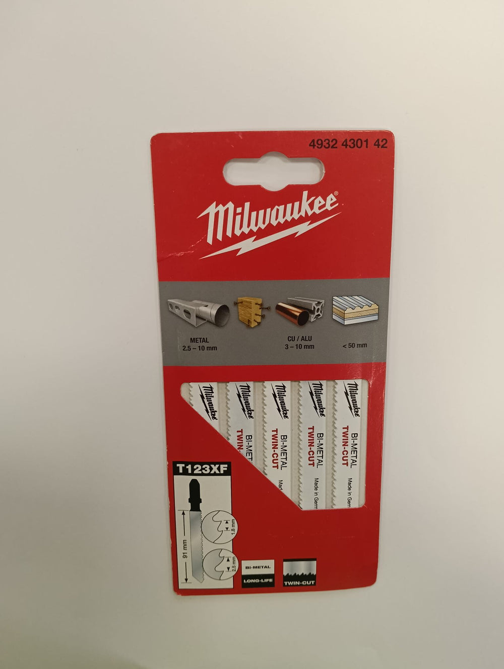 CUCHILLAS MILWAUKEE MADERA 3 CUT 4932 4301 42 de segunda mano — Bueno