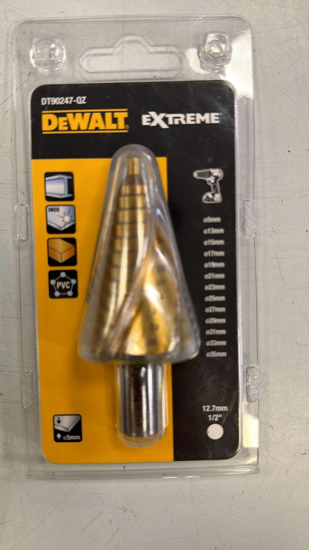 BROCA DEWALT DT90247-QZ EXTREME 5MM-35MM de segunda mano — Bueno