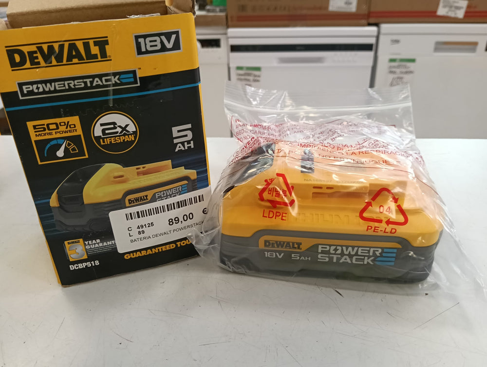 BATERIA DEWALT POWERSTACK 18V 5AH de segunda mano — Bueno