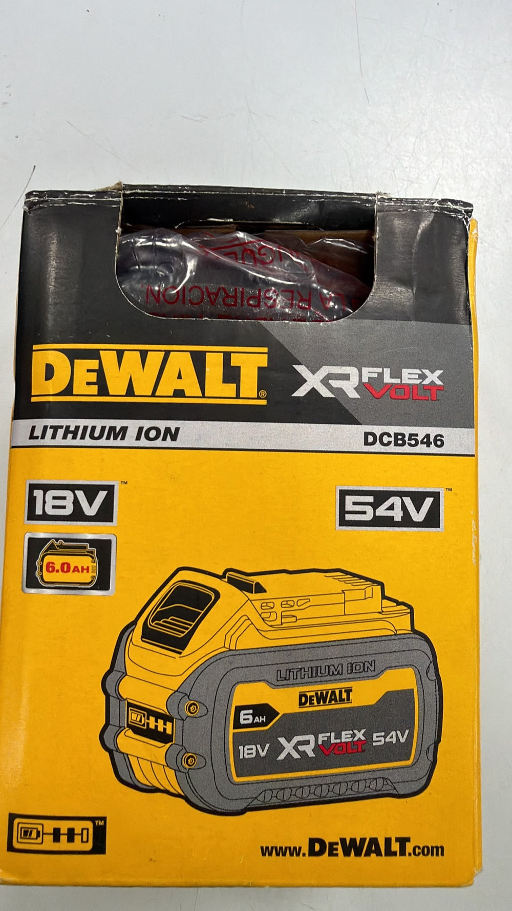 BATERIA DEWALT XR FLEX VOLT 18V/54V 6AH de segunda mano — Como nuevo