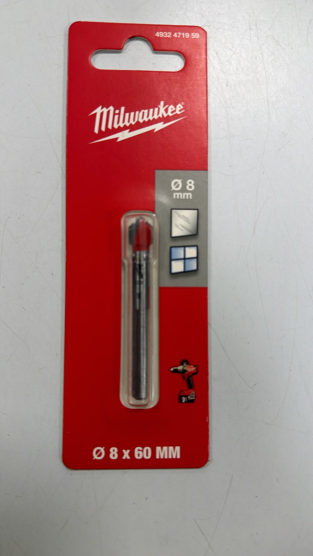 BROCA CRISTAL MILWAUKEE 4932471959 8X60MM de segunda mano — Bueno