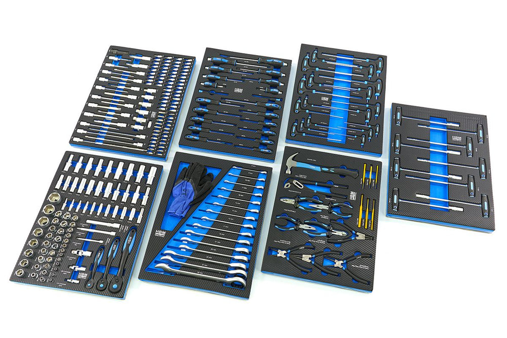 HBM Relleno de Herramientas Premium de 262 Piezas para Carro de Herramientas - Azul nuevo — Nuevo