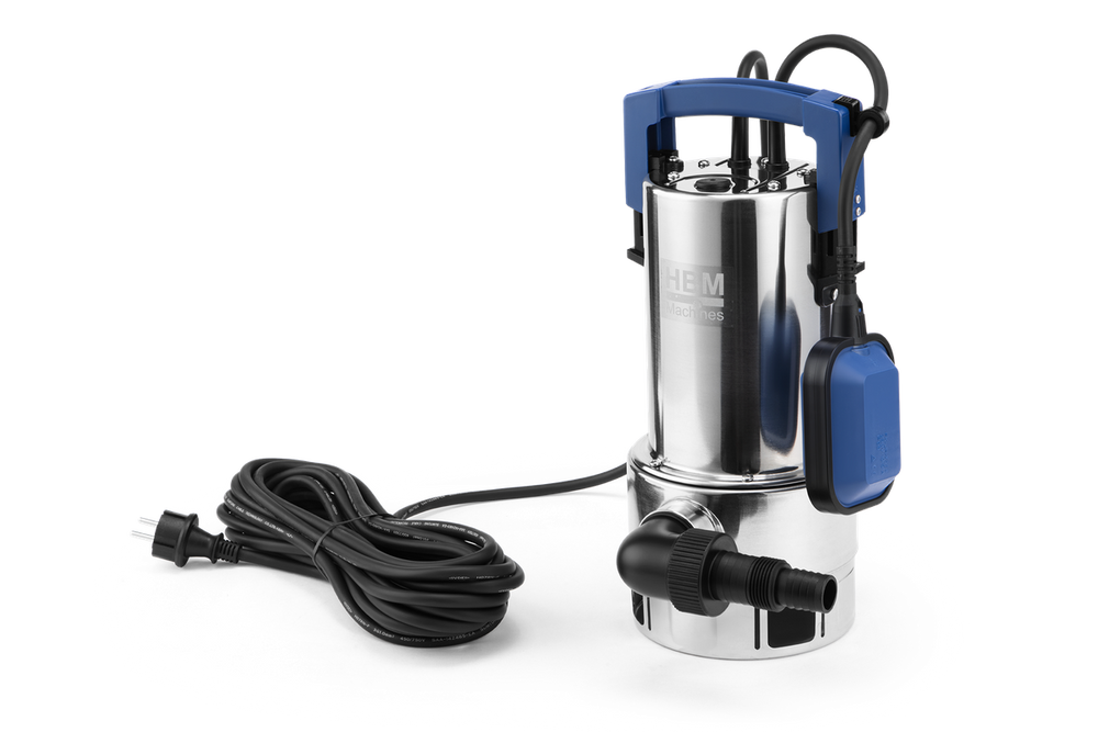 HBM bomba sumergible para aguas sucias acero inoxidable 1100W 16500 l/h nuevo — Nuevo