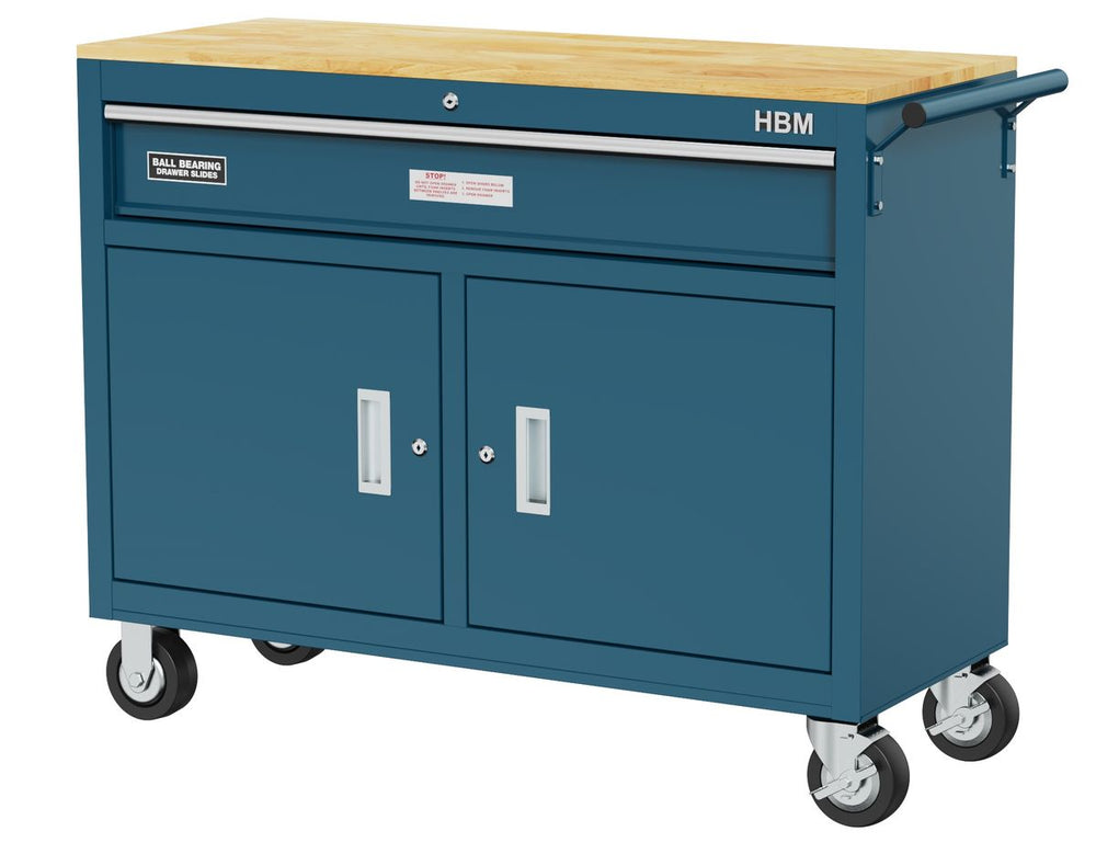 HBM 117 cm Carro de herramientas profesional móvil / Mesa de trabajo Azul nuevo — Nuevo