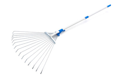 HBM 74-155 cm Rastrillo Telescópico para Hojas / Rastrillo de Césped con 15 Dientes nuevo — Nuevo