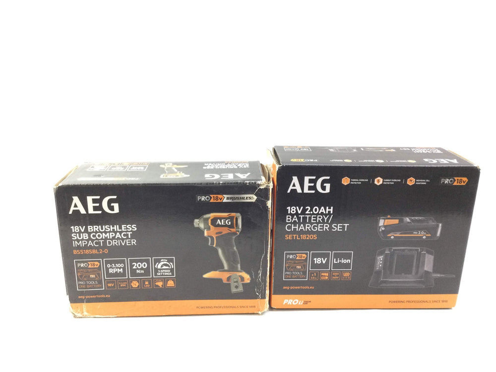 Atornillador a Bateria Aeg bss18sbl2-0 + setl1820s de segunda mano · Atornilladores — Revisado