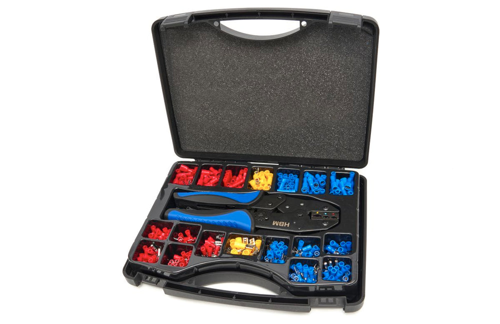 Conjunto de herramientas de crimpado de cables HBM de 552 piezas nuevo — Nuevo