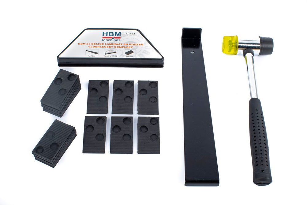 Conjunto de instalación de laminado y suelo de madera completo HBM de 23 piezas nuevo — Nuevo