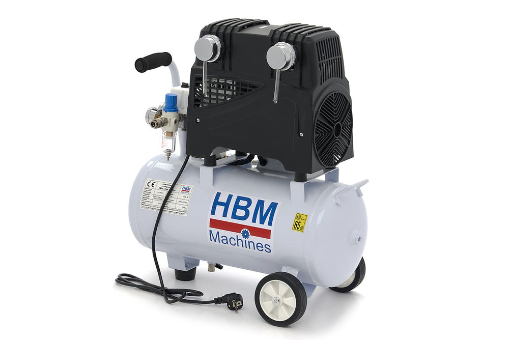 Compresor Profesional de Bajo Ruido HBM - 1.5 Hp - 30 Litros Modelo 2 nuevo — Nuevo