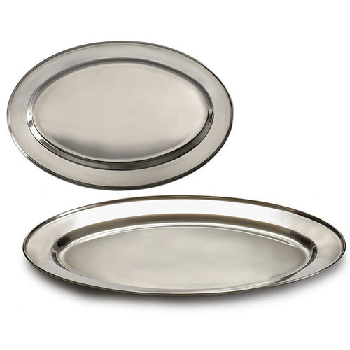 Bandeja ovalada de acero inoxidable de 40 x 26 cm de segunda mano en Herramientas Usadas