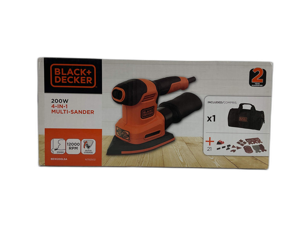 Multilijadora Black And Decker 200w 4-in-1 Multi-sander de segunda mano · Lijadoras — Revisado