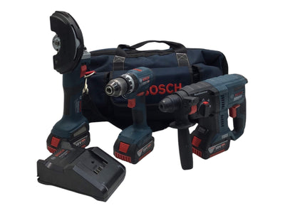 Kit Herramientas Variadas Bosch Gbh 18v-21 + Gws 18v-7 + Gbs 18v-45 de segunda mano · Kits de herramientas — Bueno