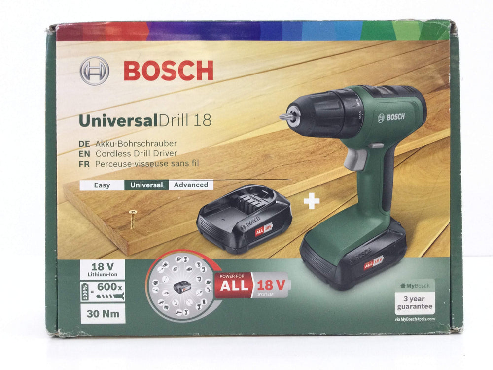 Taladro a Bateria Bosch Universaldrill 18 de segunda mano · Taladros — Revisado