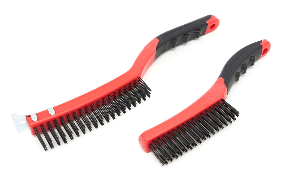 Set de cepillos de acero profesional HBM de 2 piezas de 250 - 350 mm. nuevo — Nuevo