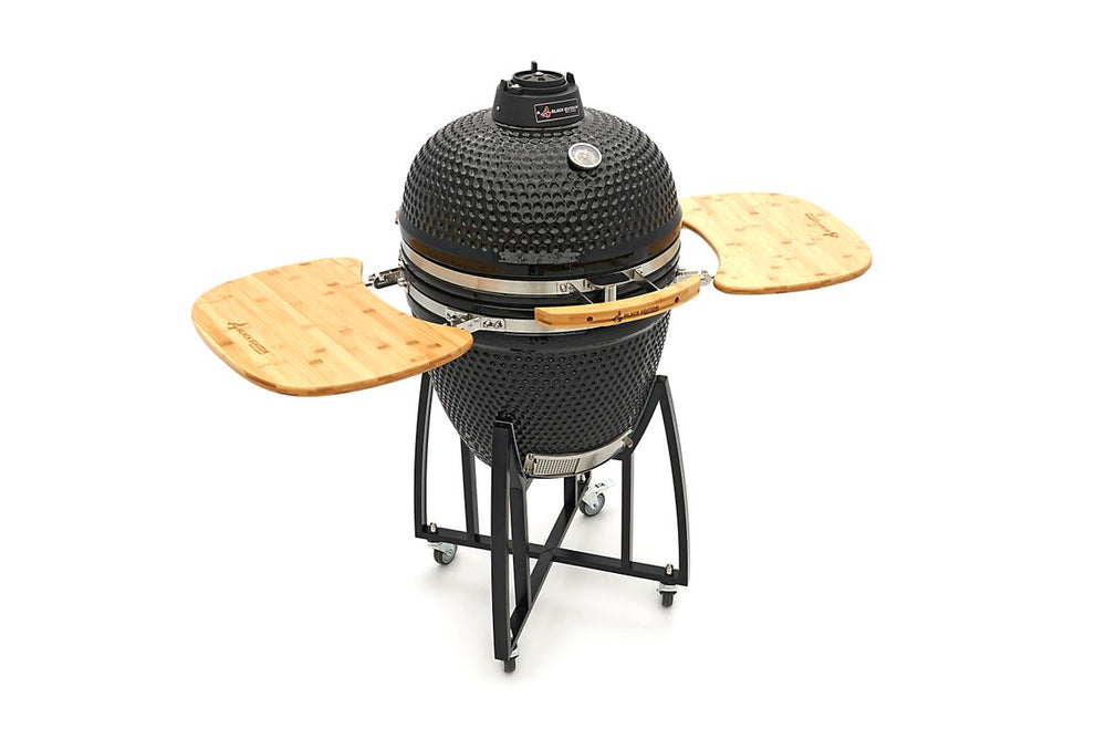 Edición Negra 60 cm Barbacoa de Cerámica sobre Base con Ruedas nuevo — Nuevo