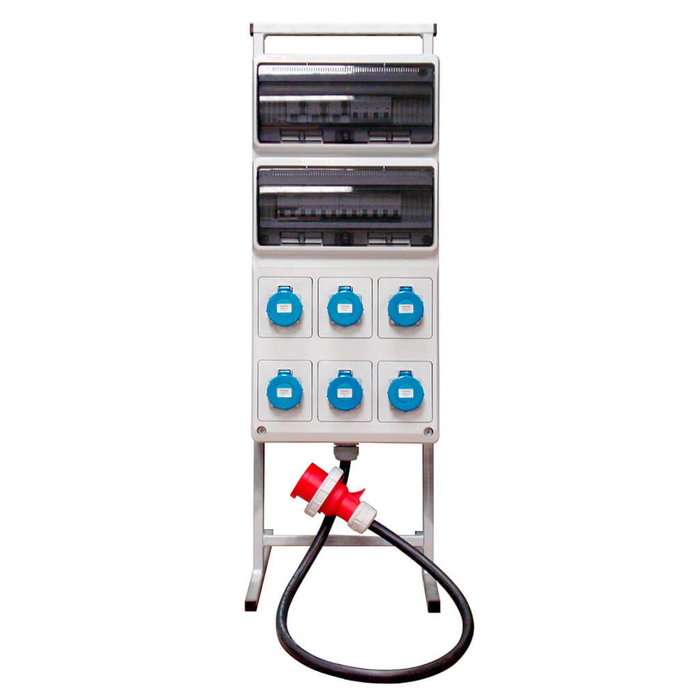Cuadro eléctrico con 6 enchufes monofásicos