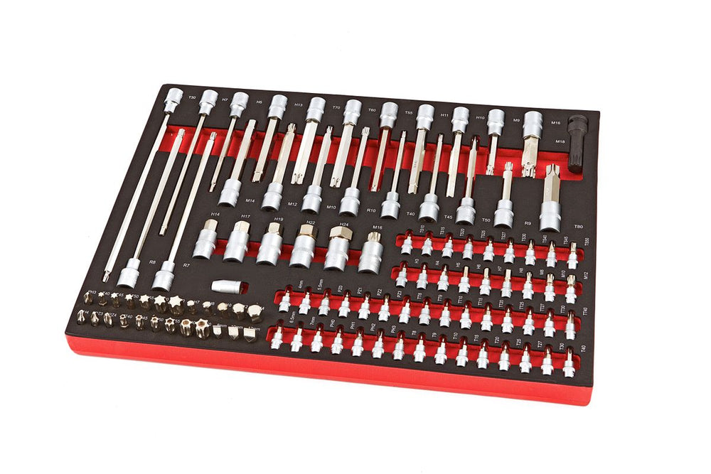 Inserto de espuma HBM de 102 piezas de inbus, Torx, hexágono y ranura nuevo — Nuevo