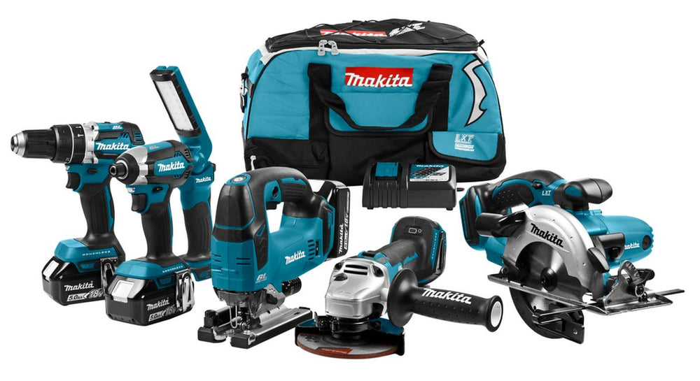 Makita 18 Volt Conjunto combinado (klop)boren, (slag)schroeven, zagen en slijpen nuevo — Nuevo