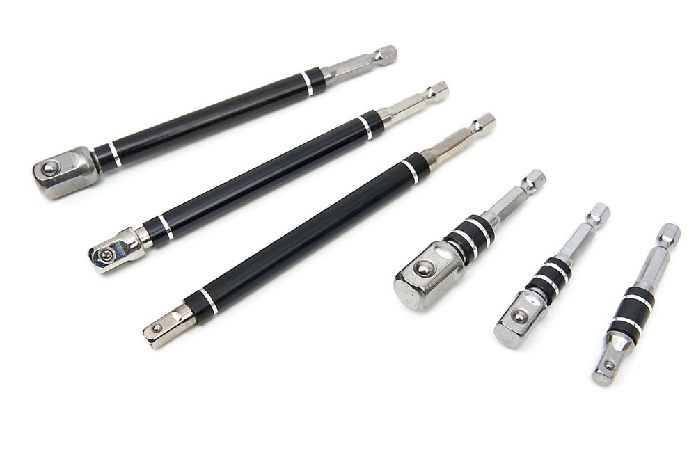 Conjunto de adaptadores de 6 piezas HBM Profesional - Bit - Socket con conexión Hex y mangos giratorios nuevo — Nuevo