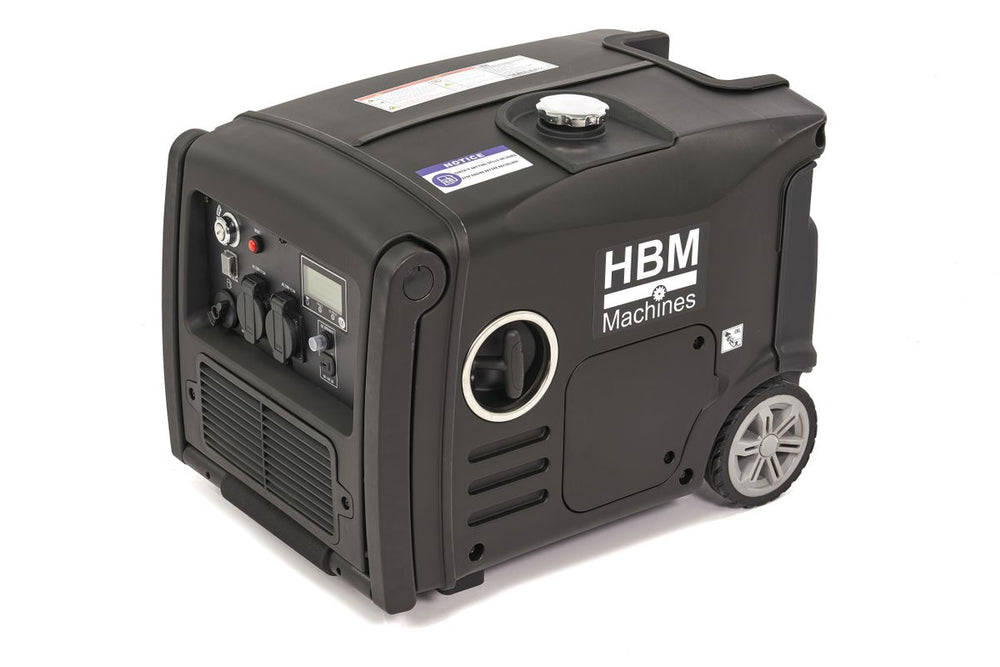 HBM generador inversor de 4 tiempos con motor de gasolina de 223 cm³ 230V/12V 3200W nuevo — Nuevo