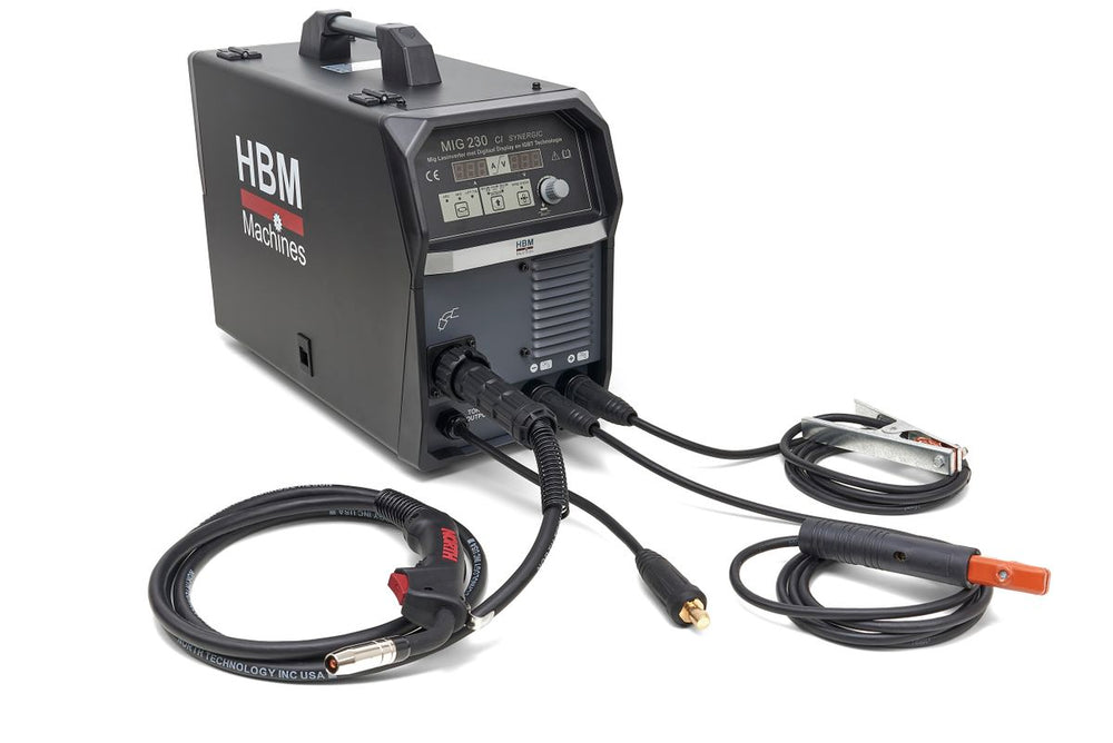 Inversor de soldadura Mig HBM 230 Ci sinérgico con pantalla digital y tecnología Igbt Negro nuevo — Nuevo