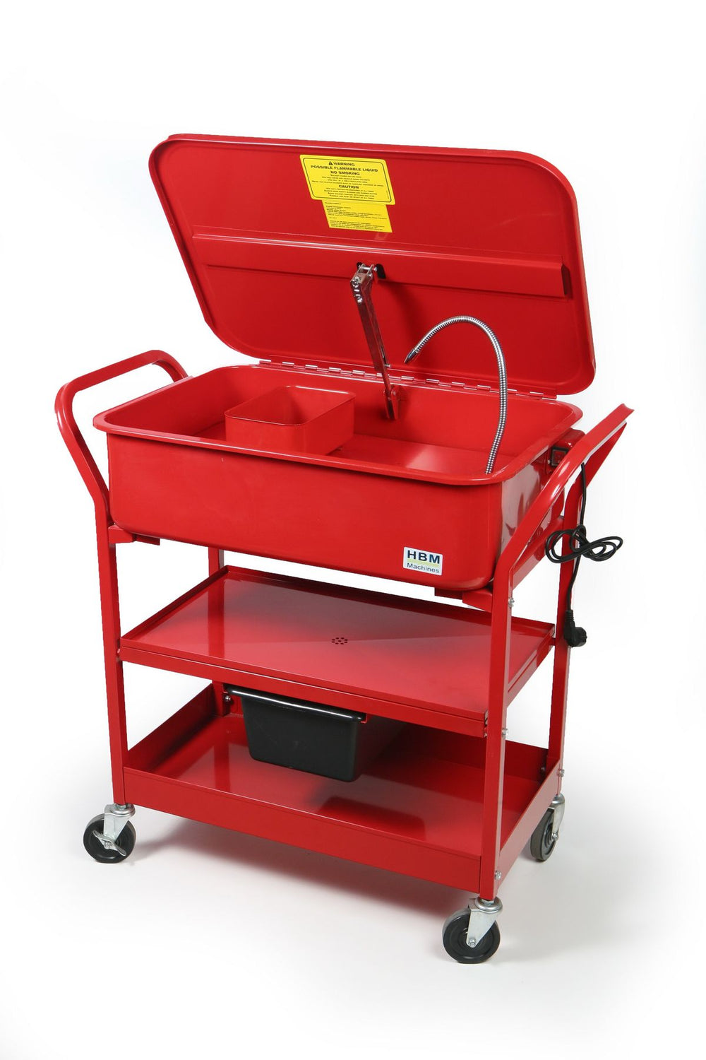 HBM 90 Litros Caja Desengrasante Móvil con bomba nuevo — Nuevo