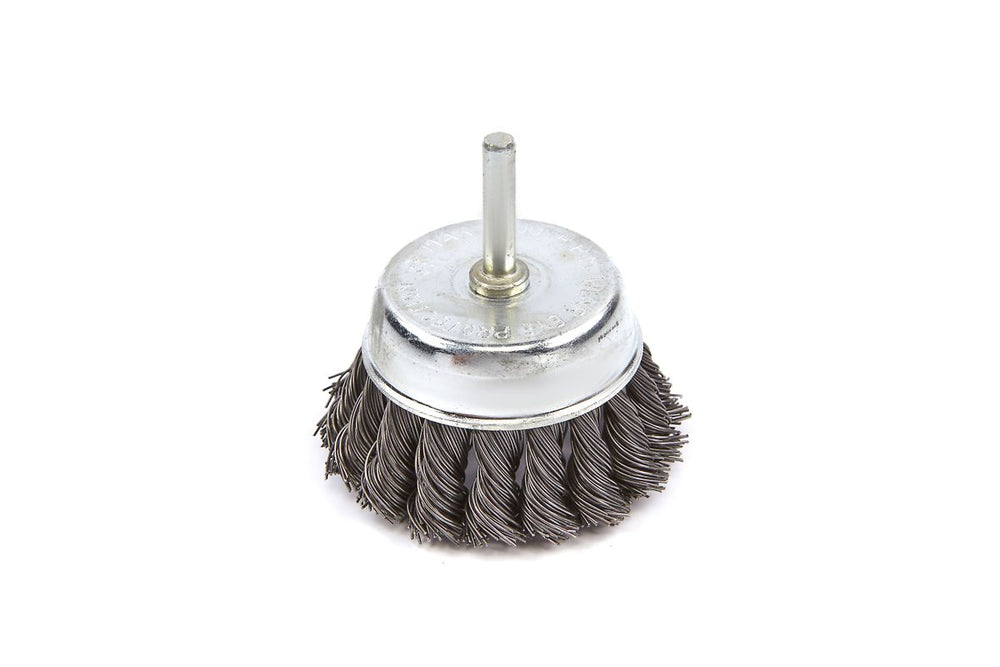 Escobilla Kombi HBM de 75 mm con alambre de acero ondulado y conexión de 6 mm nuevo — Nuevo