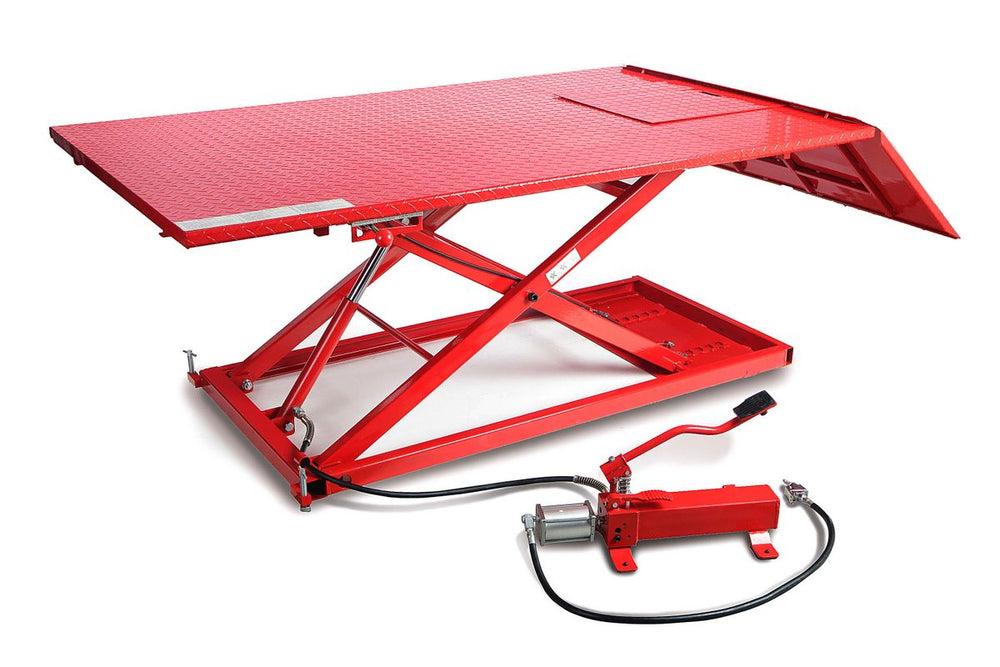 HBM 700 kg Quad, Trike mesa elevadora de motores - Rojo nuevo — Nuevo