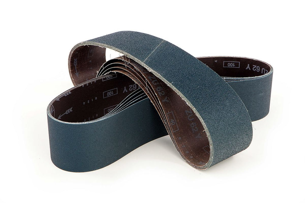 HBM 100 x 2000 Bandas de lijado de zirconio azul nuevo — Nuevo