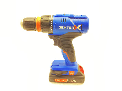 Taladro a Bateria Dexter 20vsd2-35rca de segunda mano · Taladros — Bueno