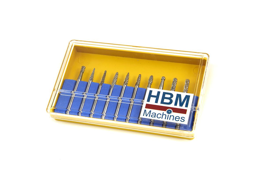 Conjunto de fresas Hm de 10 piezas HBM con sujeción de 3 mm nuevo — Nuevo