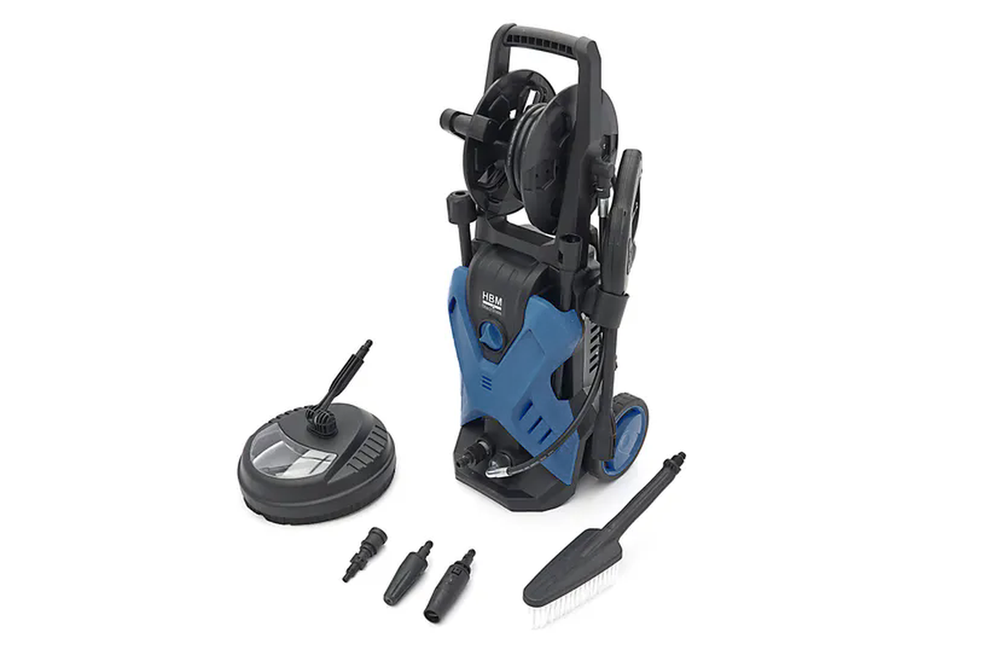 HBM Hidrolimpiadora 2200 Watt, 165 bar incluye limpiador de terrazas, escobilla limpiadora y boquilla turbo nuevo — Nuevo