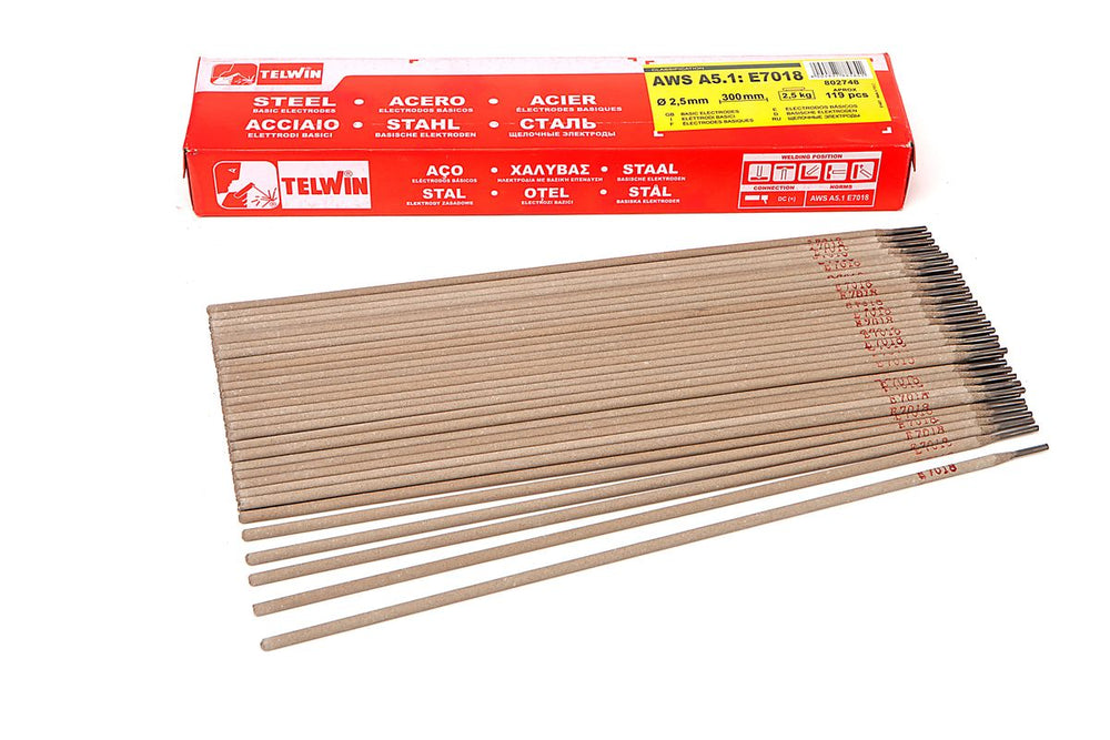 Electrodos de soldadura básicos Telwin E 7018 Ø 2,5 x 300 mm 119 Piezas nuevo — Nuevo