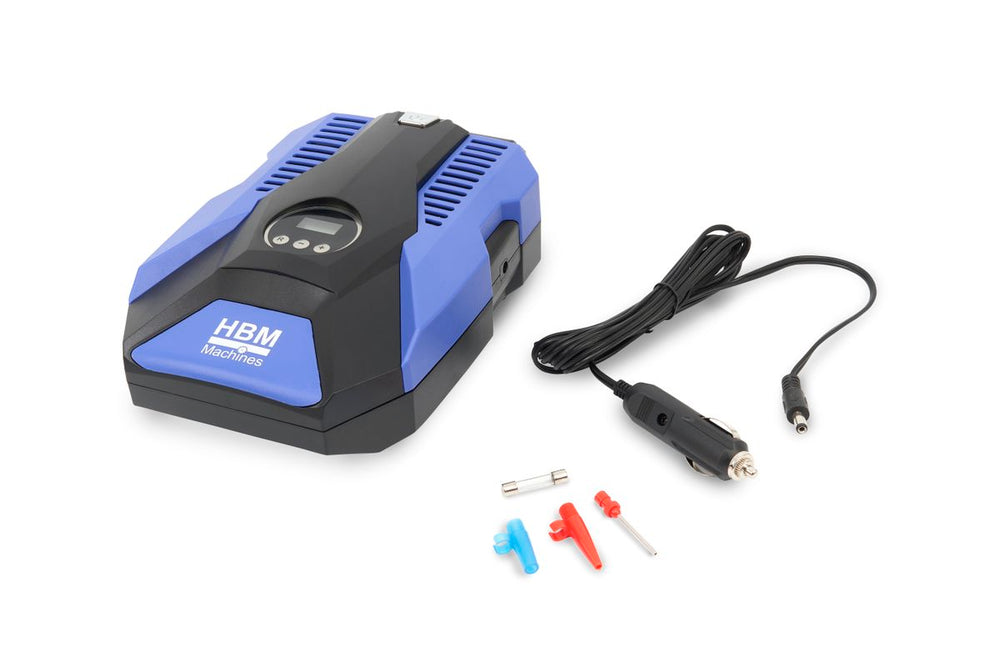 Conjunto de compresor digital HBM de 12 Voltios en bolsa de almacenamiento, incluyendo juego de accesorios nuevo — Nuevo