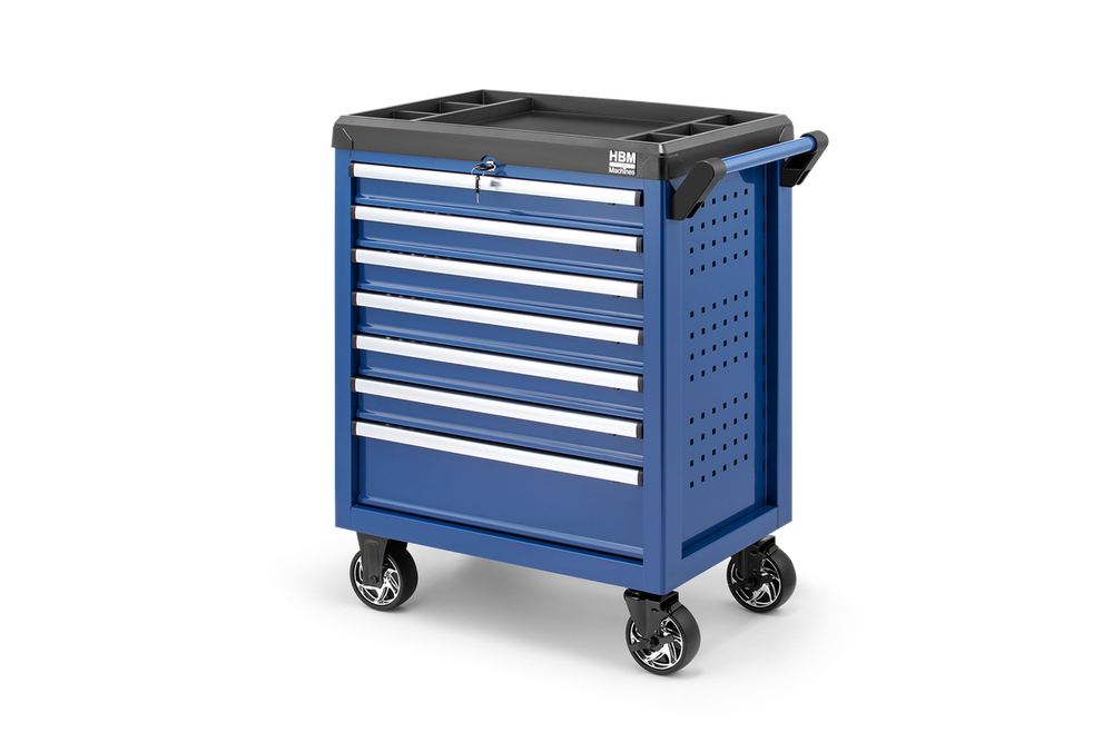 HBM carro de herramientas 7 cajones, modelo 2, azul nuevo — Nuevo