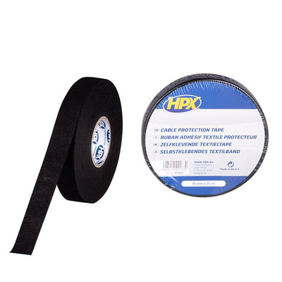 Hpx cinta de protección para cables - negro 19mm x 25m nuevo — Nuevo