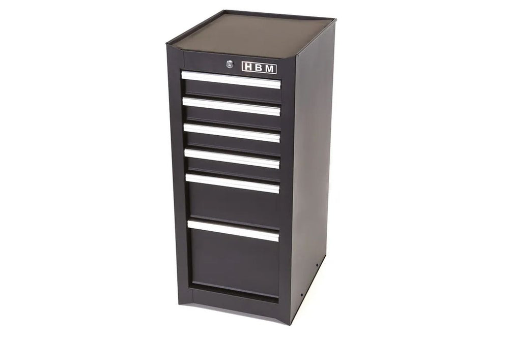 HBM 6 Cajones Caja de Herramientas Negra nuevo — Nuevo