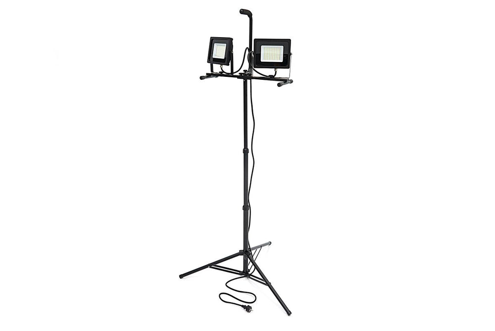 Lámpara de construcción Led doble HBM 2 x 50 vatios – 2 x 4000 lúmenes con trípode nuevo — Nuevo